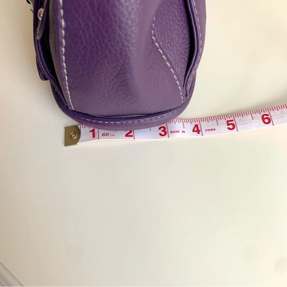 Maxx New York Signature Purple Pebbled Leather Handbag - Picture 14 of 14